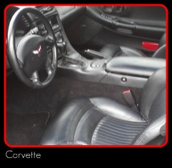 Corvette with carpets and upholstery cleaned